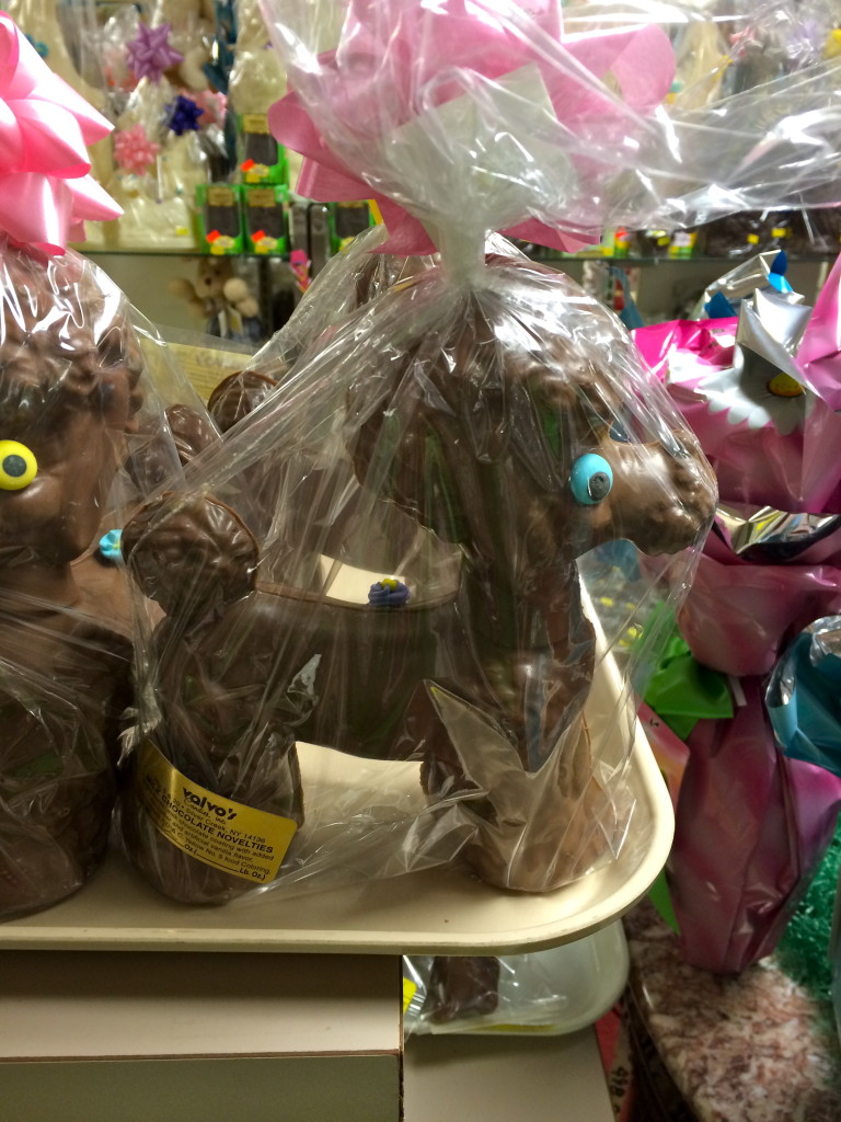 Finally, I the poodle walker have found a chocolate poodle for my Easter basket. 