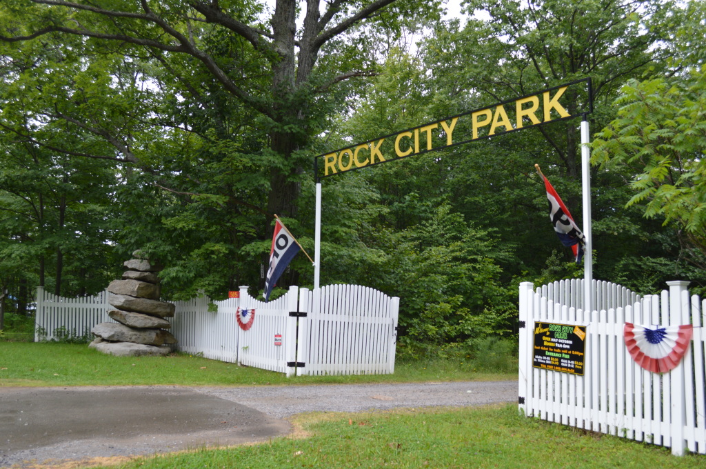 The entrance to Rock City Park. Opened daily from May till October. $5.00 a person. $4.00 for seniors. $3.00 for kids. Age 5 and under are free. 