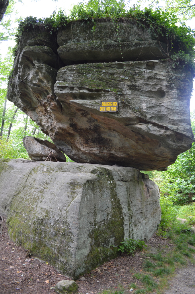 This is a 1,000 ton boulder balancing on another rock!